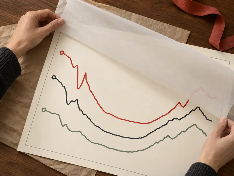 Trois courbes de prénoms sur une affiche famille protégée par un papier de soie
