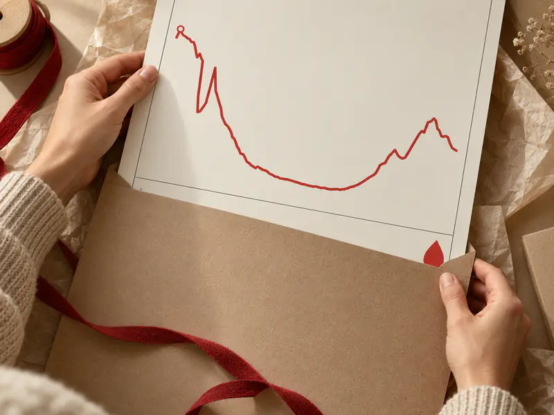 Une affiche de naissance glissée dans son emballage cadeau en carton naturel